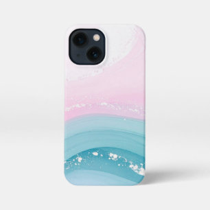 Modern Stone Dusty Blue Marble iPhone 13 Mini Case