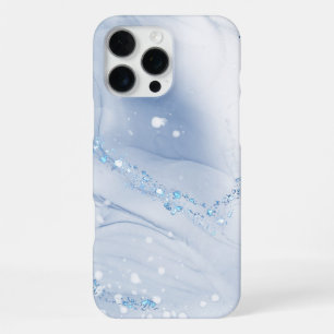Modern Stone Dusty Blue Marble iPhone 16 Pro Max Case