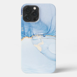Modern Stone Dusty Blue Marble iPhone 13 Pro Max Case