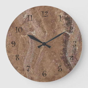 Modern Stone Pattern Faux Marble Wall Clcoks Large Clock