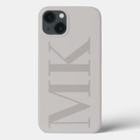 Modern stone two tone minimalist initials