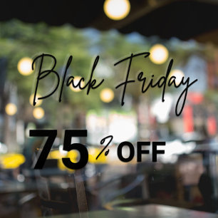 Modern Store Window Black Friday Sale Window Cling