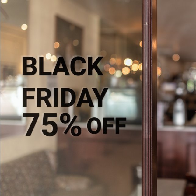 Modern Store Window Black Friday Sale Window Cling (Creator Uploaded)