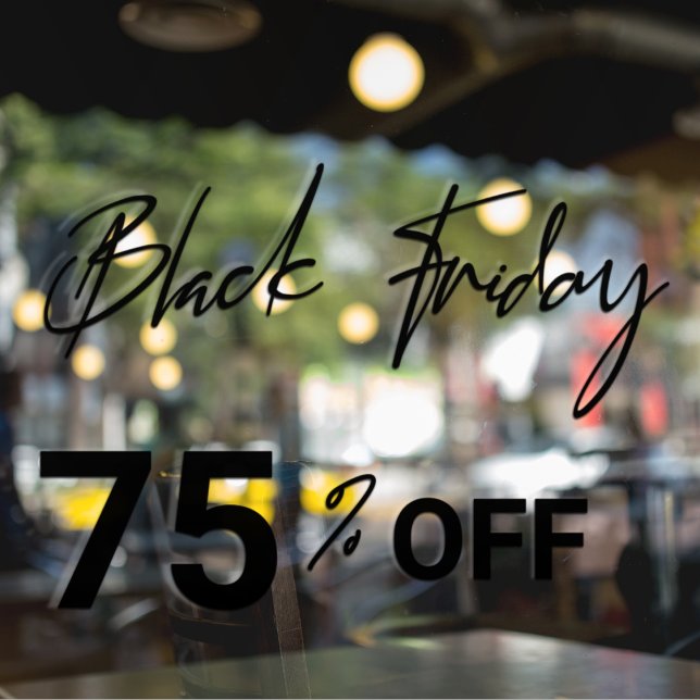 Modern Store Window Black Friday Sale Window Cling (Creator Uploaded)