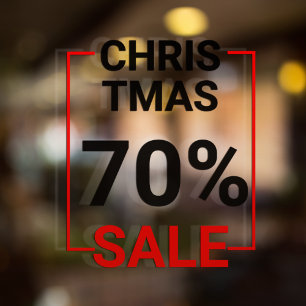 Modern Store Window Christmas Sale Window Cling