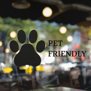 Modern Store Window Pet Friendly Window Cling