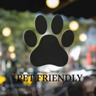 Modern Store Window Pet Friendly Window Cling