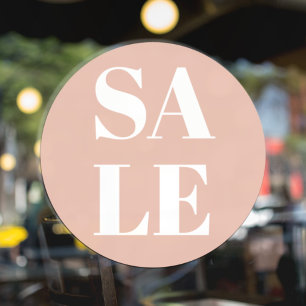 Modern Store Window Sale Pastel Pink Window Cling
