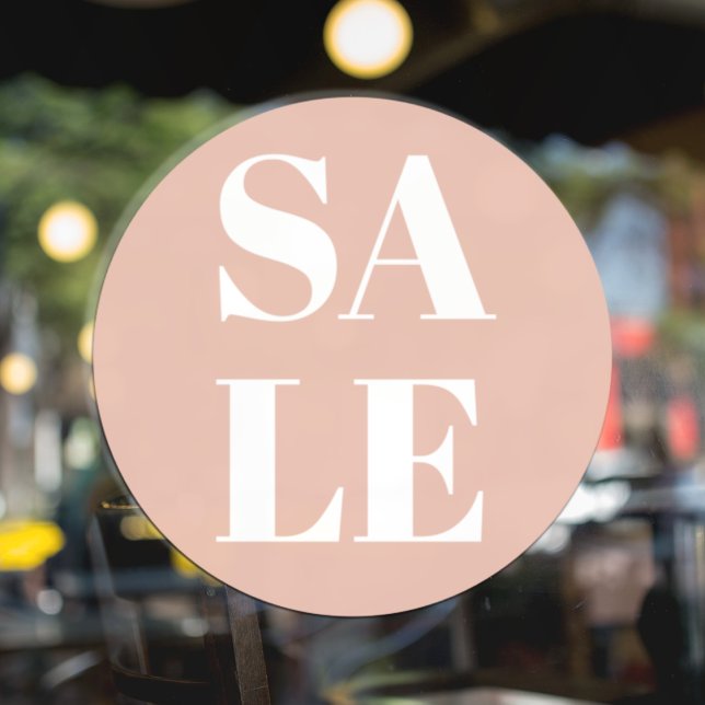 Modern Store Window Sale Pastel Pink Window Cling (Creator Uploaded)