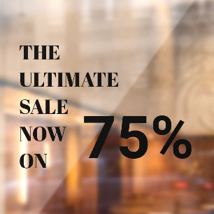 Modern Store Window Sale Window Cling