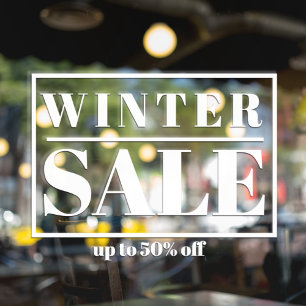 Modern Store Window Winter Sale Cling