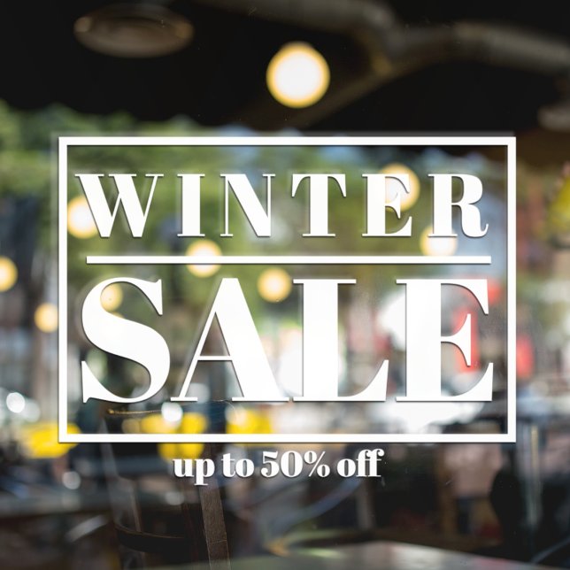 Modern Store Window Winter Sale Window Cling (Creator Uploaded)