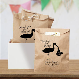 Modern Stork Delivery Thank You Baby Shower Favour Bags