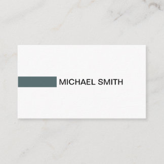 Modern Stormcloud Elegant Professional Plain White Business Card