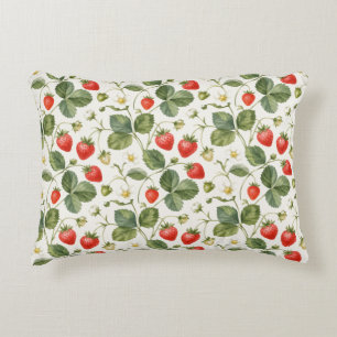 Modern Strawberry Summer Fruit Garden Decorative Cushion