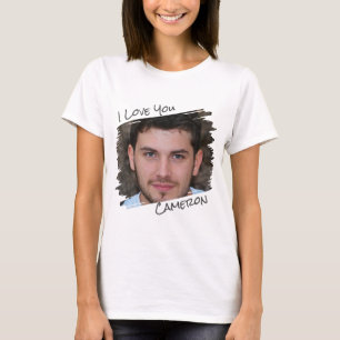  Modern Street Art Add Photo I Love You Girlfriend T-Shirt