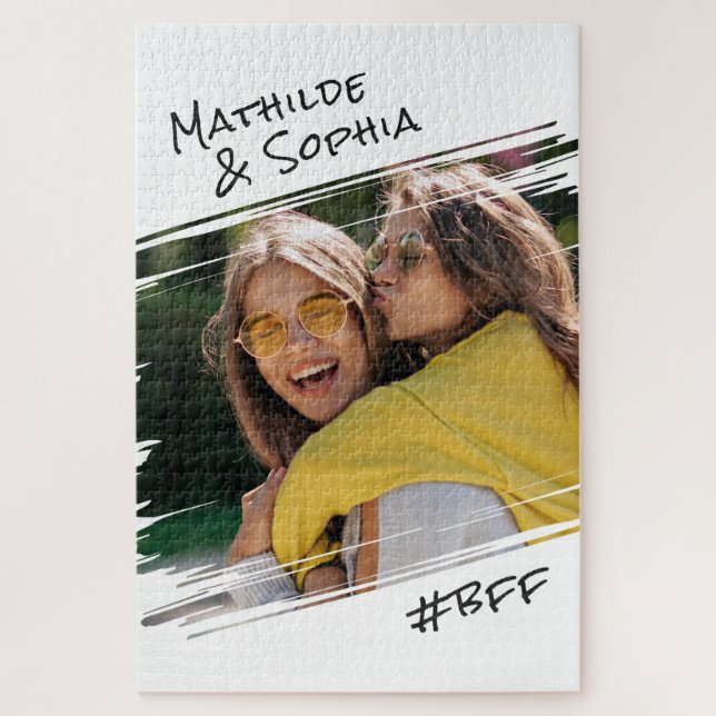  Modern Street Art Add Your Photo BBF Best Friends Jigsaw Puzzle (Vertical)