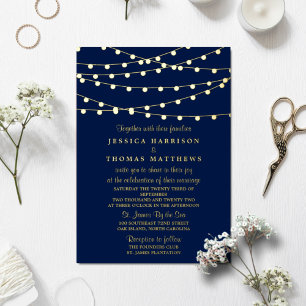 Modern String Lights Wedding Real
