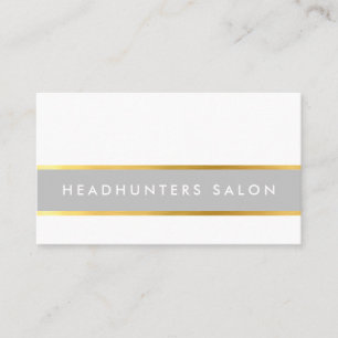 MODERN STRIP skinny band simple slick grey gold Business Card