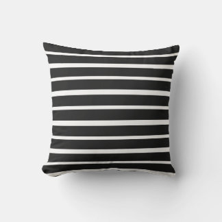 Modern Stripe Black and White Patio Decor  Cushion