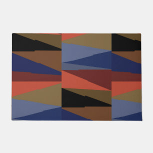 Modern Stripe Colourful Rainbow triangle pattern  Doormat