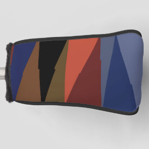 Modern Stripe Colourful Rainbow triangle pattern Golf Head Cover