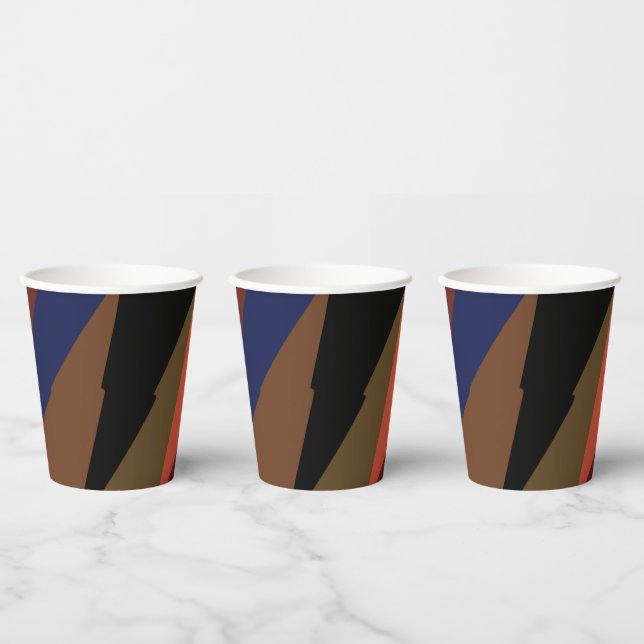 Modern Stripe Colourful Rainbow triangle pattern  Paper Cups (Multi)