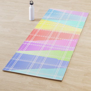 Modern Stripe Colourful Rainbow triangle pattern  Yoga Mat