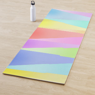Modern Stripe Colourful Rainbow triangle pattern Yoga Mat
