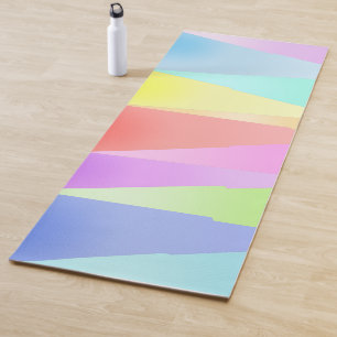 Modern Stripe Colourful Rainbow triangle pattern Yoga Mat