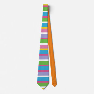 Modern Stripe Colourful Summer Hip Fun Preppy Tie