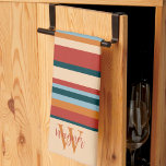 Modern Stripe Custom Monogram Initial Name Tea Towel<br><div class="desc">Chic Stylish Stripe Kitchen towel with Monogram Initial and Last Name. These unique kitchen towels are a perfect gift to celebrate a birthday, retirement, anniversary, housewarming party, wedding gift, etc…A fun way to celebrate any occasion. Pair it with a bottle of wine and it makes a great gift for friends,...</div>