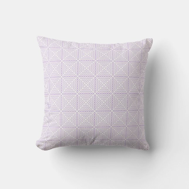 Modern stripe plaid abstract art cushion (Front)