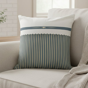Modern Striped Farmhouse Décor Accent Cushion