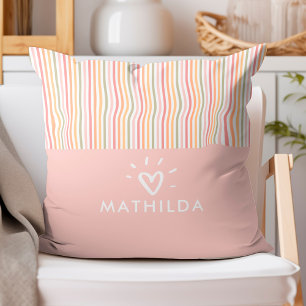 Modern striped kids room cushion
