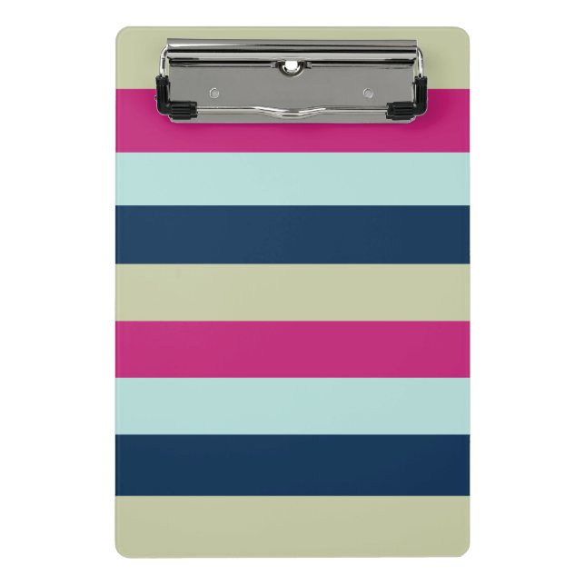 Modern Striped Mini Clipboard (Front)