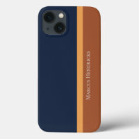 Modern Striped Navy, Gold, & Bronze Colour Block
