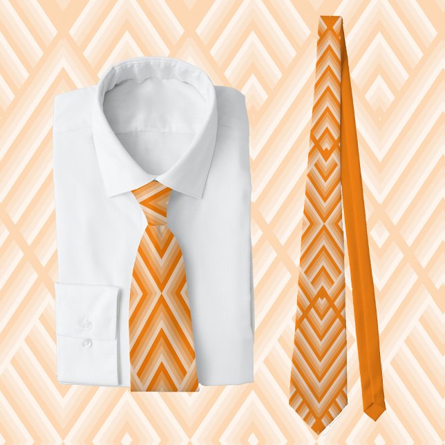 Modern striped pattern in shades of orange tie (Creator Uploaded)