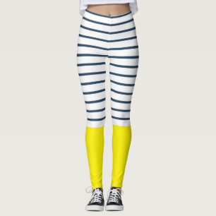 Modern striped pattern leggings