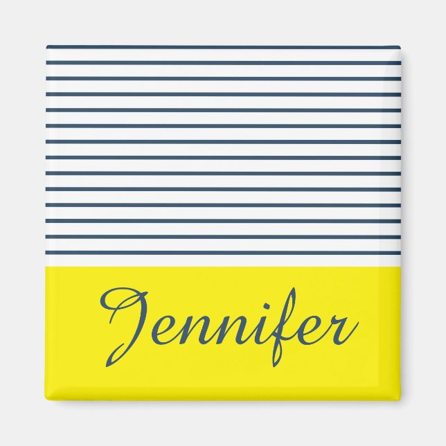 Modern striped pattern magnet (Front)