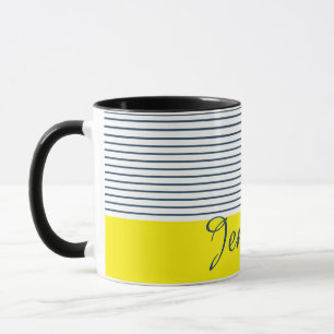 Modern striped pattern mug