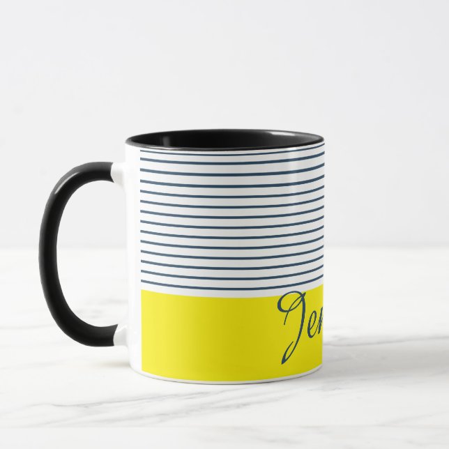 Modern striped pattern mug (Left)