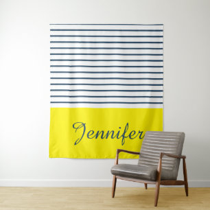 Modern striped pattern tapestry