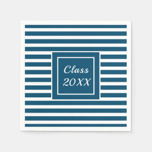 Modern Striped Personalised Graduate Napkin