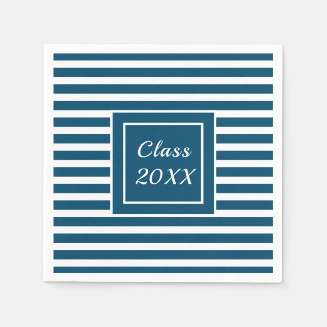 Modern Striped Personalised Graduate Napkin (Front)