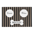 Modern Striped Personalised Pet Placemat