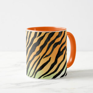 Modern Striped tiger skin Print big cats feline a Mug