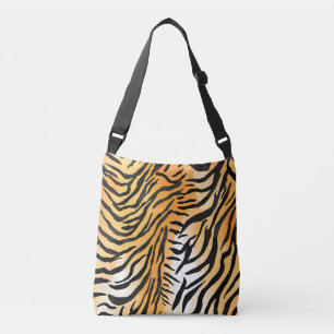 Modern Striped tiger skins Print big cats feline a Crossbody Bag