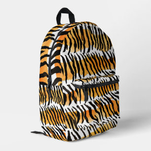 Modern Striped tiger skins Print wild animals wild Printed Backpack