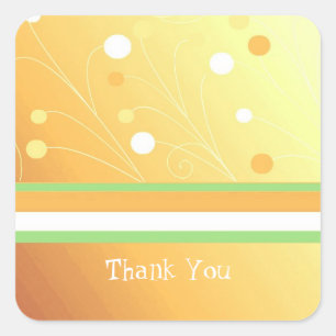 Modern Stripes and Dots Thank You Sticker